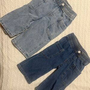 Old Navy Kids Denim Shorts - Light Blue and Dark Blue